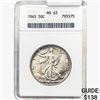 1945 Walking Liberty Half Dollar ANACS MS63