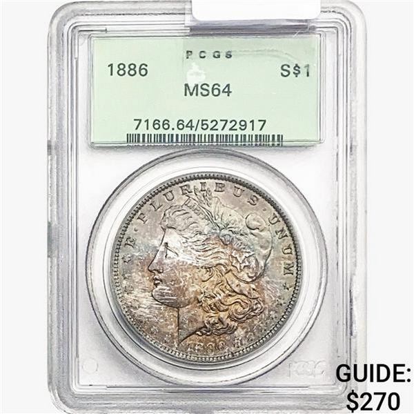 1886 Morgan Silver Dollar PCGS MS64