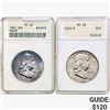Image 1 : [2]1961-1963 Franklin Half Dollar ANACS MS/PF64-65