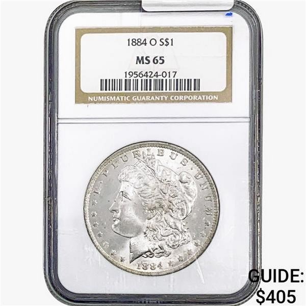 1884-O Morgan Silver Dollar NGC MS65