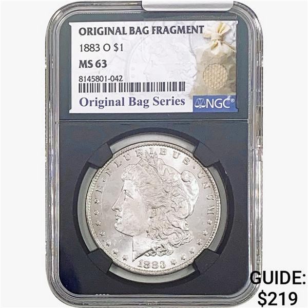 1883-O Morgan Silver Dollar NGC MS63 Bag Fragment