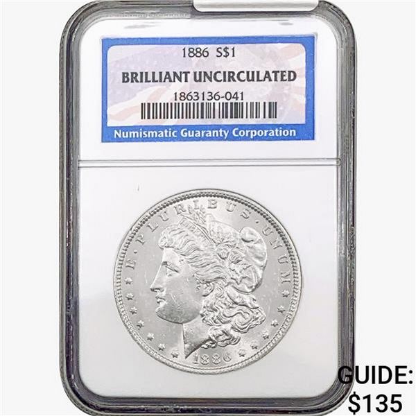 1886 Morgan Silver Dollar NGC BU