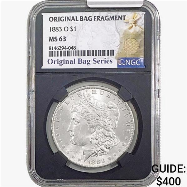 1883-O Morgan Silver Dollar NGC MS63 Bag Fragment
