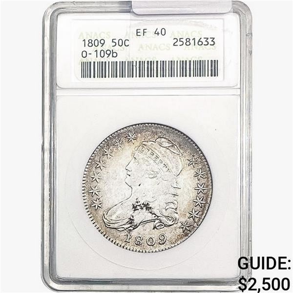 1809 Capped Bust Half Dollar ANACS EF40 O-109b