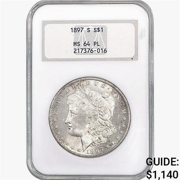 1897-S Morgan Silver Dollar NGC MS664 PL