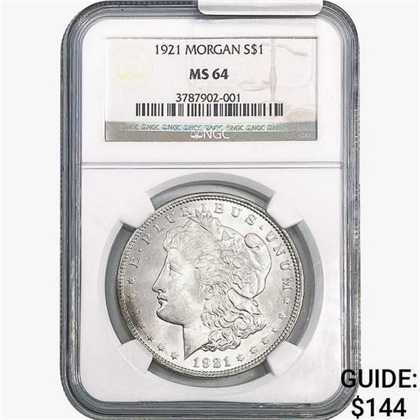 1921 Morgan Silver Dollar NGC MS64