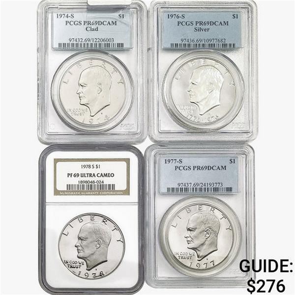[4]1974-1978 Eisenhower Dollar NGC/PCGS PR69