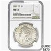 Image 1 : 1882-CC Morgan Silver Dollar NGC MS62