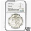 Image 1 : 1884-CC Morgan Silver Dollar NGC MS62