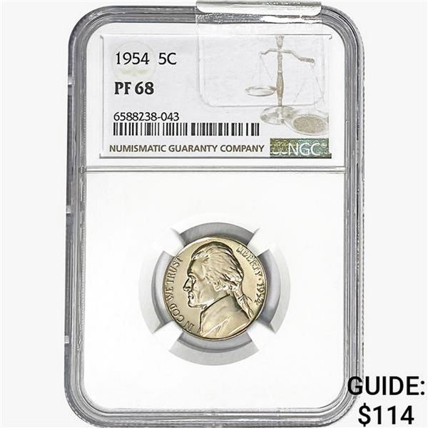 1954 Jefferson Nickel NGC PF68