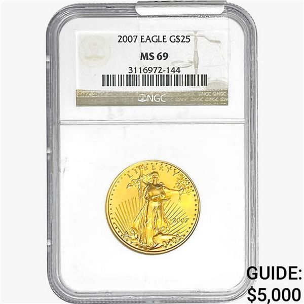 2007 0.50oz Gold $5 AGE NGC MS69