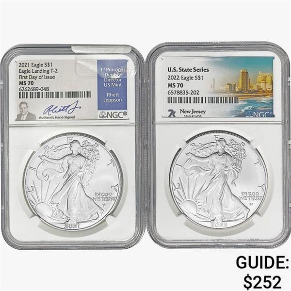 2021[2] Silver Eagle NGC MS70 Invention Series