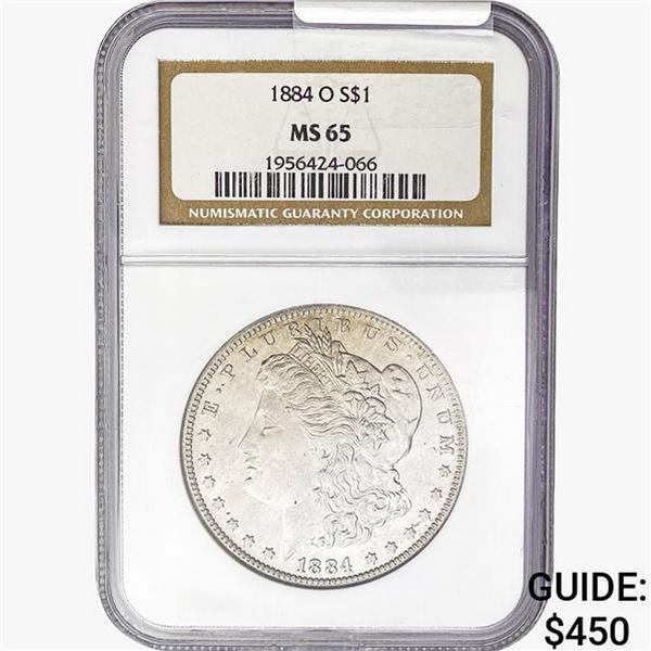 1884-O Morgan Silver Dollar NGC MS65