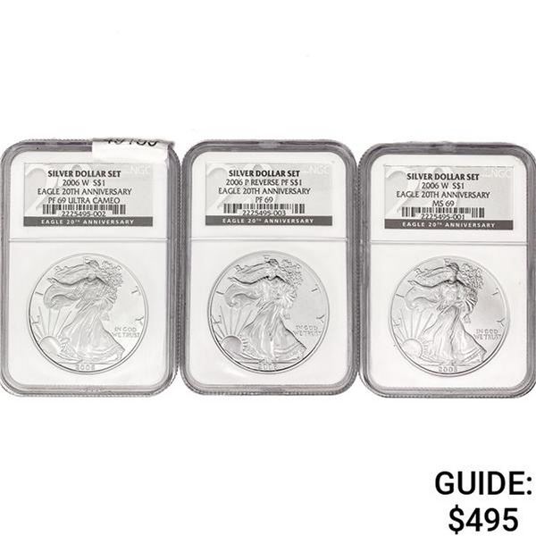 2006 [3] Silver Eagle NGC PF, MS69 UC