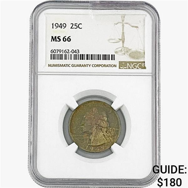 1949 Washington Silver Quarter NGC MS66