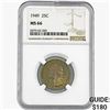 Image 1 : 1949 Washington Silver Quarter NGC MS66