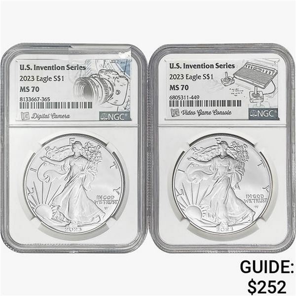 2023 [2] Silver Eagle NGC MS70 Invention Series