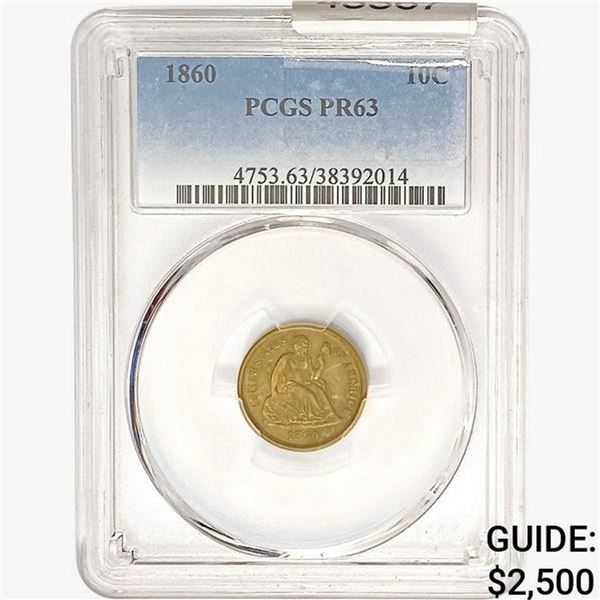 1860 Seated Liberty Dime PCGS PR63