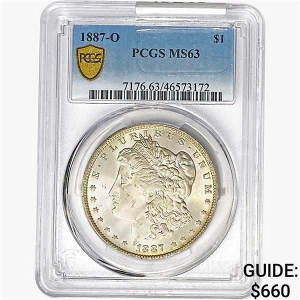 1887-O Morgan Silver Dollar PCGS MS63