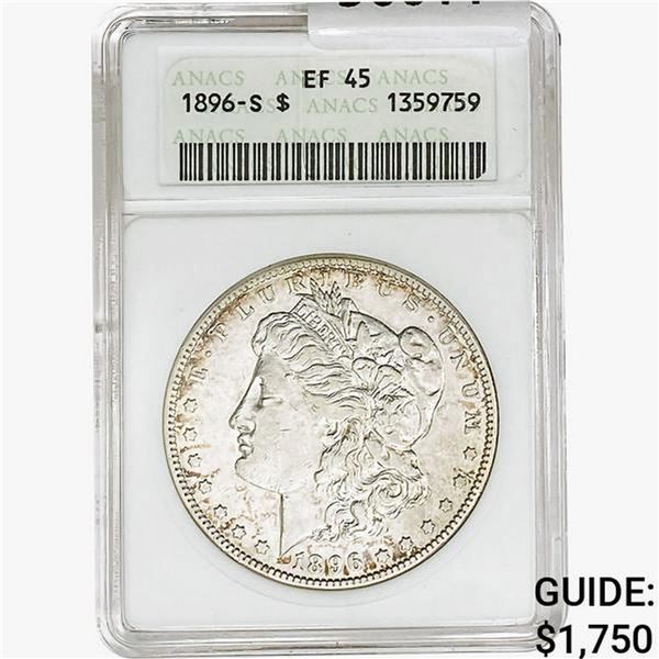1896-S Morgan Silver Dollar ANACS EF45