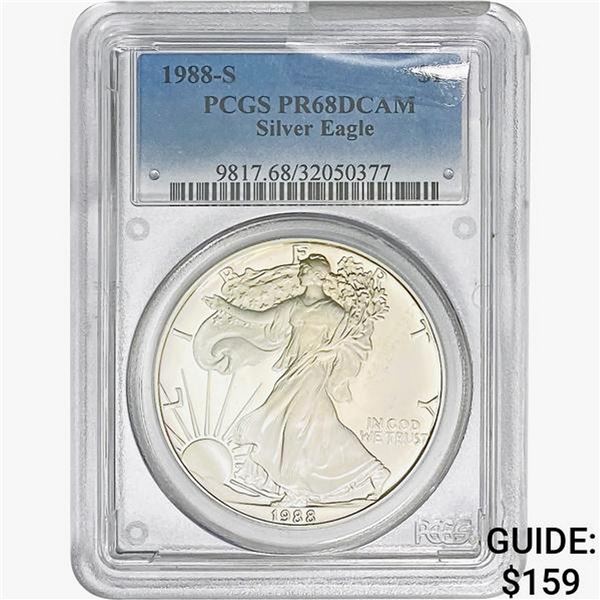 1988-S Silver Eagle PCGS PR68 DCAM