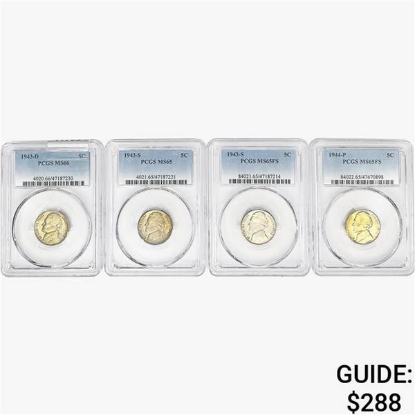 [4]1943-1944 Jefferson Nickel PCGS MS65-66