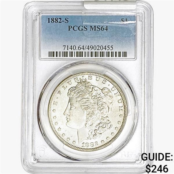 1882-S Morgan Silver Dollar PCGS MS64