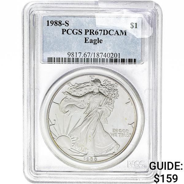 1988-S Silver Eagle PCGS PR67 DCAM