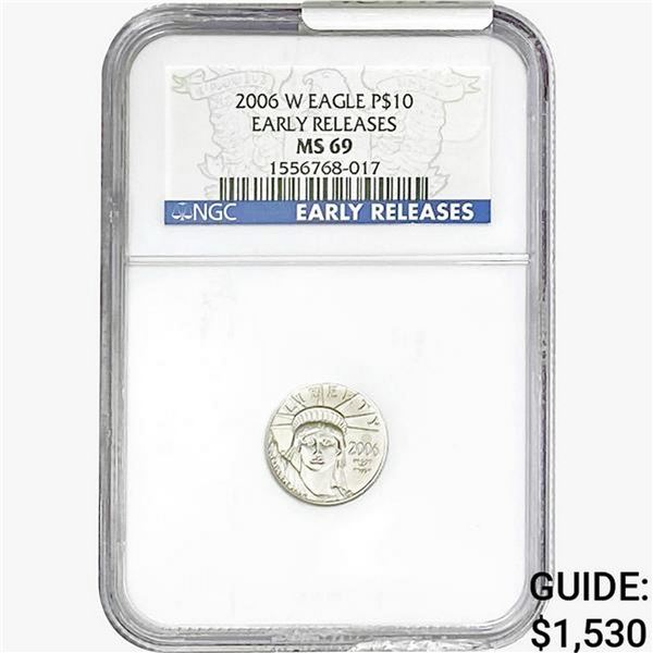 2006-W 1/10oz Platinum $10 Eagle NGC MS69