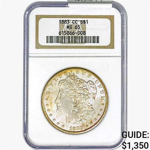 1883-CC Morgan Silver Dollar NGC MS65