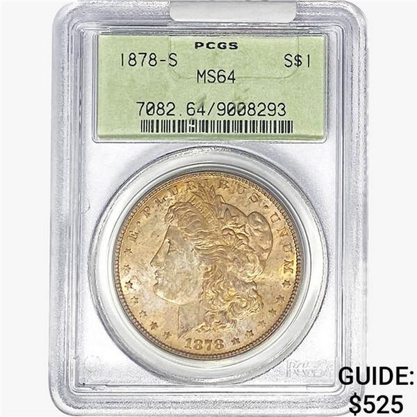 1878-S Morgan Silver Dollar PCGS MS64