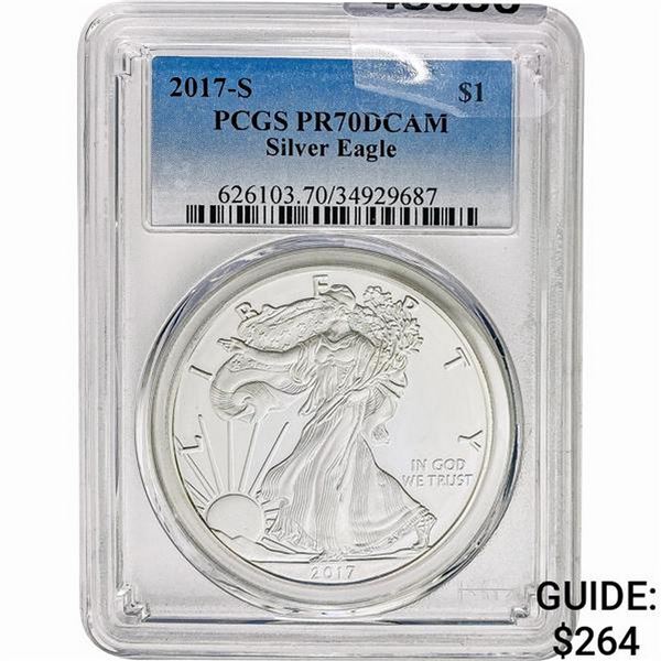2017-S Silver Eagle PCGS PR70 DCAM