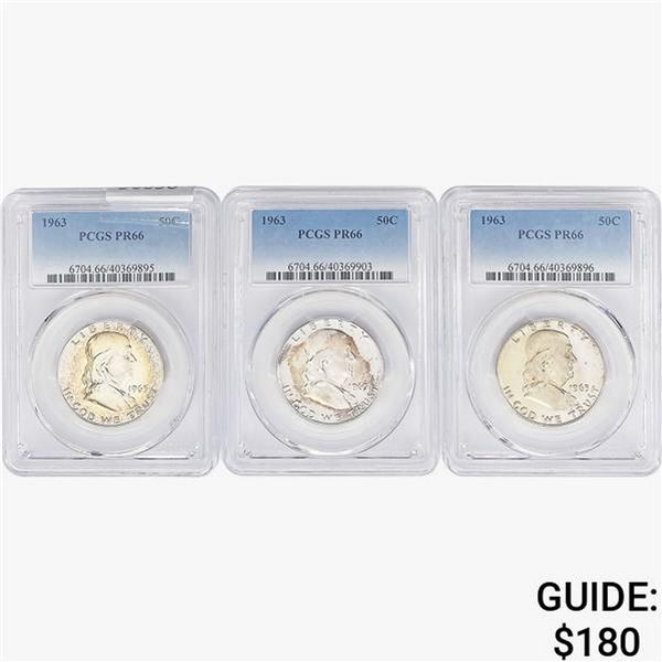 [3]1963 Franklin Half Dollar PCGS PR66