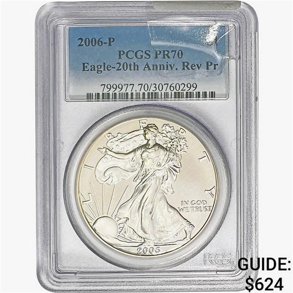 2006-P $1 ASE 1 OZ PCGS PR70 REV PR