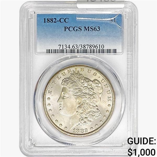 1882-CC Morgan Silver Dollar PCGS MS63