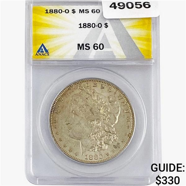 1880-O Morgan Silver Dollar ANACS MS60
