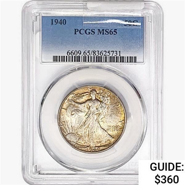 1940 Walking Liberty Half Dollar PCGS MS65