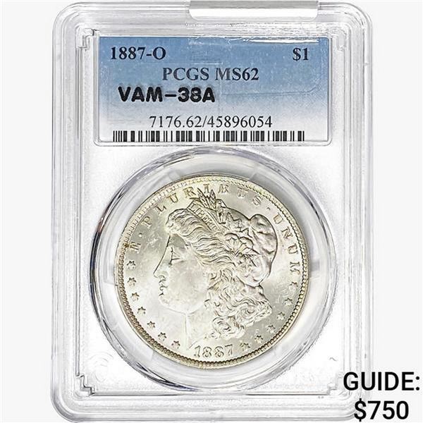 1887-O Morgan Silver Dollar PCGS MS62 VAM-38A