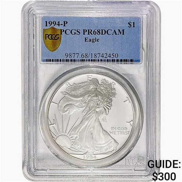 1994-P Silver Eagle PCGS PR68 DCAM