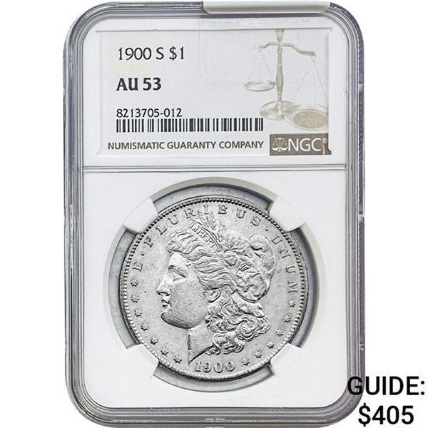 1900-S Morgan Silver Dollar NGC AU53