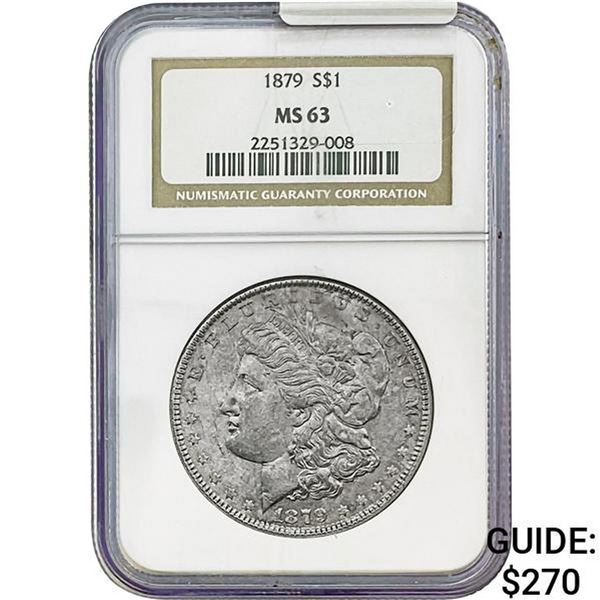 1879 Morgan Silver Dollar NGC MS63