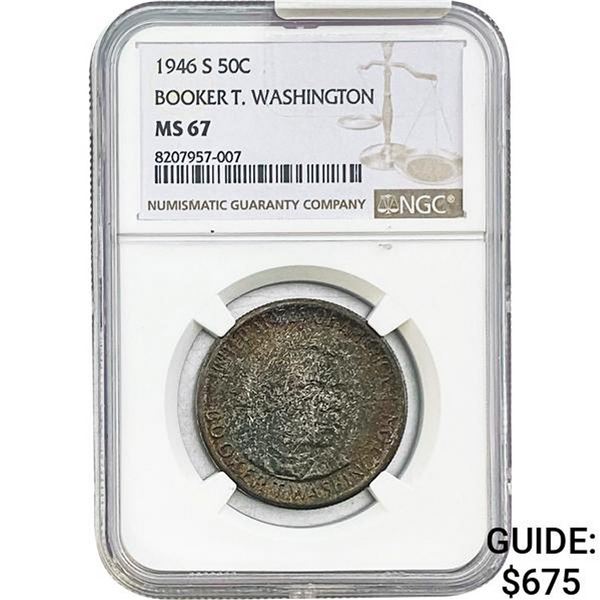 1946-S Booker T Half Dollar NGC MS67