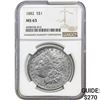Image 1 : 1882 Morgan Silver Dollar NGC MS63