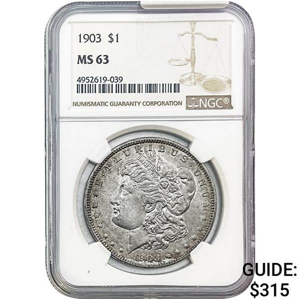 1903 Morgan Silver Dollar NGC MS63