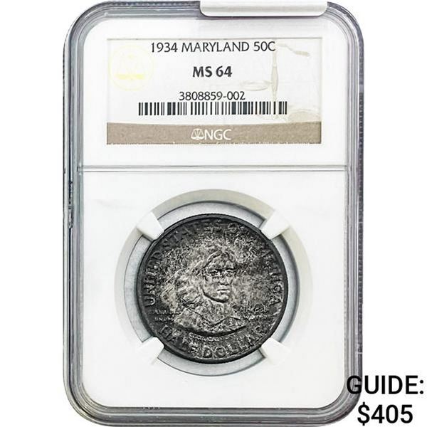 1934 Maryland Half Dollar NGC MD64