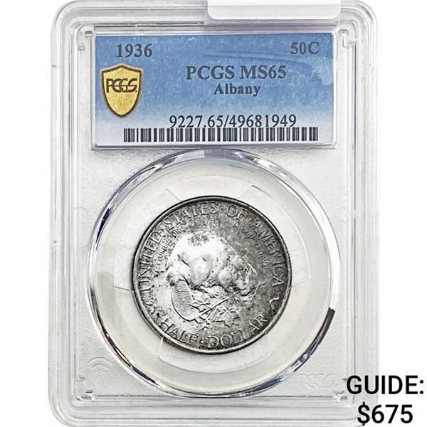 1936 Albany Half Dollar PCGS MS65