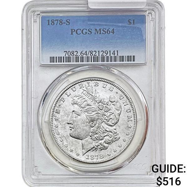1878-S Morgan Silver Dollar PCGS MS64