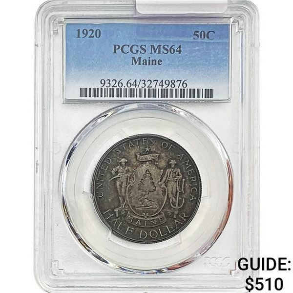 1920 Maine Half Dollar PCGS MS64