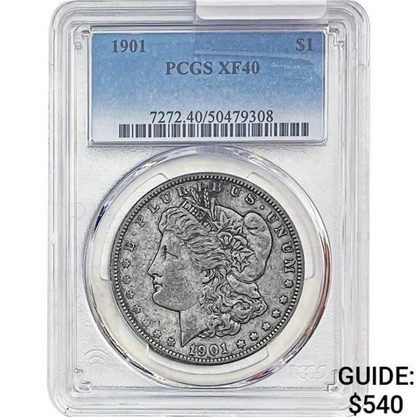1901 Morgan Silver Dollar PCGS XF40