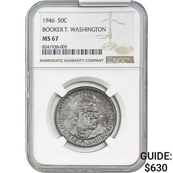 1946 Booker T Half Dollar NGC MS67